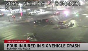 Four Critically Injured in Multi-Vehicle Crash near South Nellis Boulevard [Las Vegas, NV]